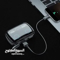  4 سماعات ايربود وبوربنك شاحن M10