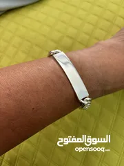  4 Sterling silver bracelet unisex اسواره فضه اصلي غير مستعملة - اطلاقا