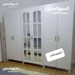  6 خزائن ملابس خشب جودة عالية كفاله 5سنوات على اعمالنا قياس مترين ونص عرض جميع الوان والمقاسات حسب الطل