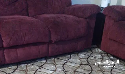  1 طقم كنب امريكي ريكلاينر للبيع