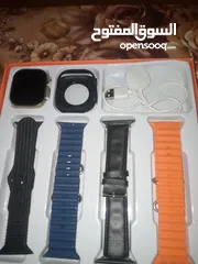  3 ساعة ذكية مع اربع كستك