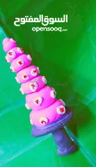  17 مجسم بيت خشبي"عمل يدوي"من الصلصال / المعجون مع عرباية من الخشب عرض خاص فقط 25 دينار بدلاً من 50دينار