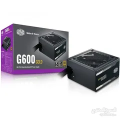  1 باور سبلاي كولر ماستر لأجهزة الجيمنج 600 واط حقيقي COOLERMASTER 600W 80+ GOLD GAMING POWER SUPPLY