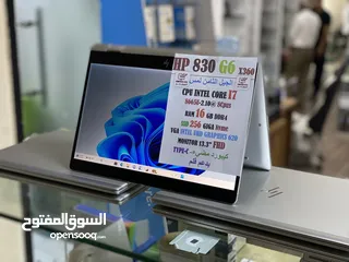  3 أتش بي ينطوي 360د بشاشه لمش كور7 رام16ج هارد SSD 256 كيبورد مضيء بضمان شهر