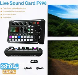  1 مكسر صوت LIVE suond card f998