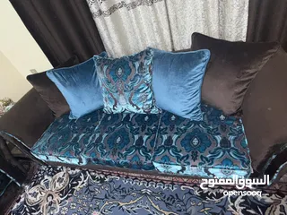  10 طقم كنت نفخ أمريكي 7 مقاعد لون بني وأزرق تركواز