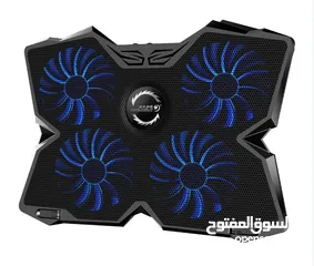  2 COOLCOLD 25V Gaming 4 Silent Fans Laptop Cooling Pad قاعدة تبريد 4 مراوح