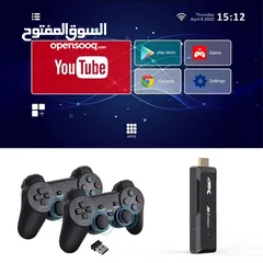  2 جهاز الالعاب الجديد كليا TV Box Game Stick 2in 1