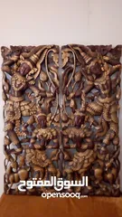  5 Carved Wood Wall Art..