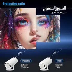  7 بروجكتر ULTRA Hy300pro داتا شو للمعلمين والمدارس ومشاهدة الأفلام والمباريات بروجكتر داخلي خارجي