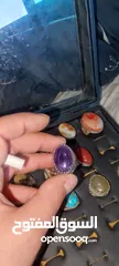  21 خواتم فضة مرصعة بأحجار كريمه اصليه