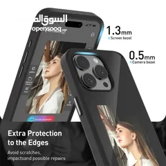  7 كفر ال Iphone السحري اللي فيه شاشة خلفية ولا ينقص الشحن والكفر من الجلد والبلاستيك القوي
