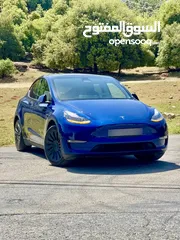 1 ‏TESLA MODEL Y 2022 LONG RANGE فحص كامل بسعر مغرررري فل اضافات دفع رباعي