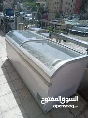  1 فريزر عرض انفيرتر  النوع صيني  ماتور  إنارة داخلية 7 سلاس عرض مع قواطع  بحالة الوكالة شبه جديد تبريد