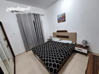  9 للايجار الشهري شقة مفروشة غرفتين وصالة في عجمان منطقة النعيمية أبراج السيتي تاور