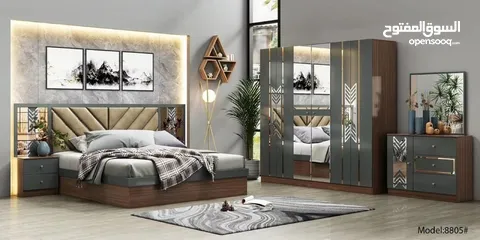  4 BED ROOM SET 7 PCS WITH MATTRESS AND FITTING /غرف نوم ۷قطع مع دوشج مع ترکيب