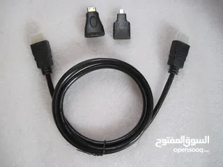  4 تحويلات 3in1 HDMI Cable To Mini Micro HDMI Adaptor Cable Kit HD 1.5M  Tablet PC