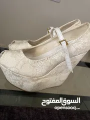  3 حذاء عروس مع كعب 15 سم روكي مريح جدًا  Wedding shoes size 37 with a rocky 15 cm heels
