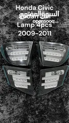  1 أضواء خلفية LED لهوندا سيفيك من موديل 2009 - 2011 Honda Civic Sedan Tail Lamp 4PCS 2009 - 2011 New