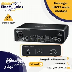  1 Behringer U-Phoria UMC22 USB Audio Interface