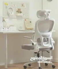  2 كرسي ثلاثي الابعاد قطني يدعم الفقرات مريح جدآ لجلسات المكتب يتحمل اوزان متنقل سهل الحركة