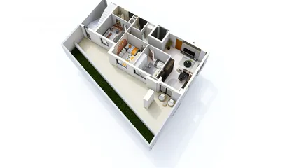  8 شقة 124 متر مع حديقة 90 متر للبيع في الشرفة بالقرب من شارع القدس و المدرسة الانجليزية و المجمع الطبي