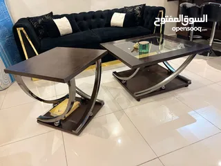  7 كوفي تيبل نوع اشلي ميداس مع ثنتين جانبيه للبيع