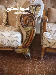  7 طقم كنب زان مكون 12 مقعد عباره عن طقمين