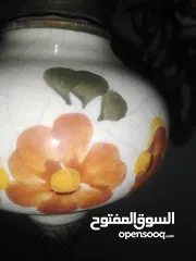  6 ثريا انتيك من النحاس والسيراميك الفرنسي رسم يدوي+تيبل لامب نحاسي عدد2