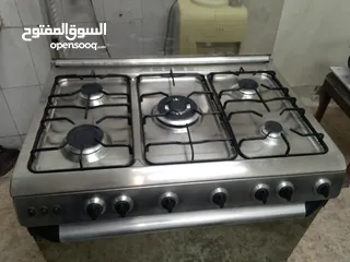  10 غاز 5عيون نحاس نظام 7مفاتيح بشتغل شواية وفرن مع بعض حجم80×60 فل ستانليس ستيل   موجود بالبقعة وعالفحص
