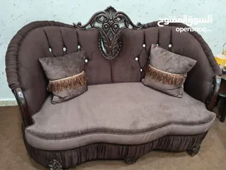  4 طقم كنب خشب زان حاله الوكاله