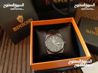  4 ساعة   ستانليس ستيل اسود BINBOND
