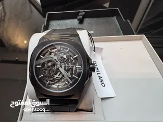  1 MEN'S SKELETON RUBBER BLACK   EDITION  WATCH  ساعة يد رجالي
