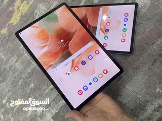  2 تابلتين سامسونج s7 fe بحاله ممتازه 12.9 انشالاثنين ب120دك