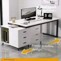  4 مكتب ابيض مع ادراج قابل للتمدد ha-32