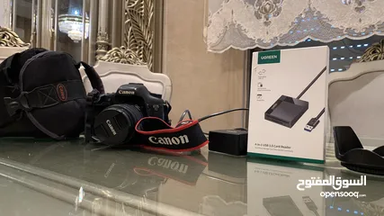  3 كاميرا Canon 7D مع كامل العده + Adapter للكمبيوتر مع عدسة 18-55lens السعر 280 قابل للتفاوض