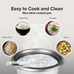  4 طنجرة طبخ الارز و المفتول الكهربائيه   حبه بحبه و الخضار و اللحوم لمذاق ممبز دون التصاق و  اقتصاديه