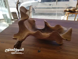  17 حاويات خشبية - أواني خشبية فاخرة يدوية الصنع –  تصميم فريد ومميز للتقديم والديكور - wooden container