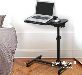  1 طاولة كمبيوتر المتحركة مع عجلات للاستخدام المنزلي المتعدد