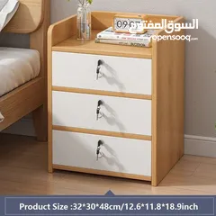  7 كومدينا خشل أنيقة وعملية 3 جوارات ودرج علوي فيه قفل عشان تحفظ أغراضك الخاصة بأمان  تصميم مرتب للبيت