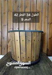 5 قواوير ميناوي للزراعة شغل يدوي بلاستيك ملبس خشب سويد مثبت ببراغي