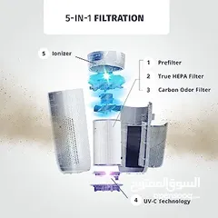  3 Homedics 5-in-1 UV-C Air Purifier  جهاز تنقيه الهواء والجو