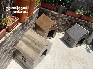  8 بيت للكلاب او القطط خشب لاتيه 18 قوي ومتين عده موديلات وألوان