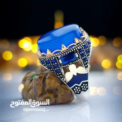  3 جعاله العيد خواتم فضه على العقيق اليمني الاصيل اخر اصدار