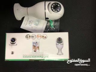  1 كاميرا مراقبة شكل لامبة