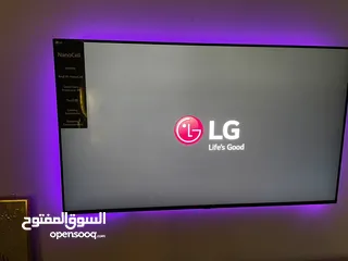  1 شاشة LG nano 80 حجم 55