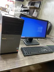  1 كمبيوتر ديل مع شاشة ديل كبيره موصفات ممتازه اقل سعر بسوق