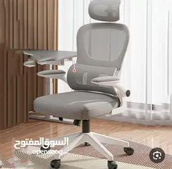  7 كرسي ثلاثي الابعاد قطني يدعم الفقرات مريح جدآ لجلسات المكتب يتحمل اوزان متنقل سهل الحركة