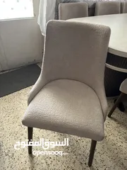  2 طاولة سفرة 8 كراسي تنجيد فخم وراقي