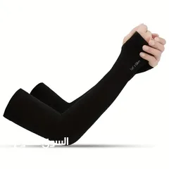  1 أكمام الذراع للحماية من الشمس ، تصميم بدون أصابع للأنشطة الخارجية، ركوب الدراجات، الصيد، والمزيد، مع